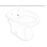 Porcelain toilet for disabled people with a bidet Lupiana