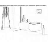 Wall-hung ceramic toilet Ruswil