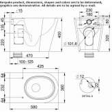 Stainless steel floor toilet Manteca