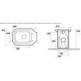 Compact floor-mounted ceramic toilet Lugrin