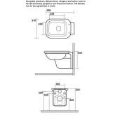 Compact ceramic wall-hung toilet Lugrin