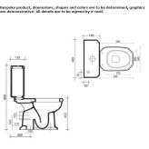 Closely connected ceramic toilet Gromnik