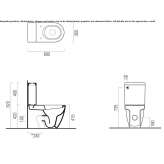 Floor toilet with external flush Riebini