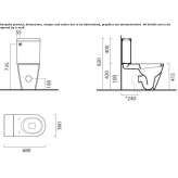 Closely connected ceramic toilet Besleney