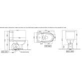 Ceramic toilet without rim with external flush Ocoee