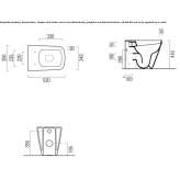 Floor-mounted ceramic toilet, rimless Exmouth