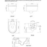 Wall-hung ceramic toilet Izimsa