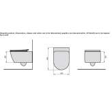 Wall-hung ceramic toilet Tonstad