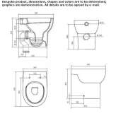 Floor-mounted ceramic toilet, rimless Ulloa