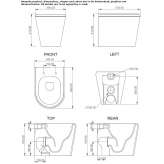 Ceramic toilet mounted on the floor Izimsa