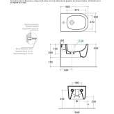 Ceramic wall-hung bidet with overflow Omia