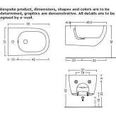 Ceramiczny bidet wiszący Mochales