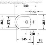 Ceramic wall-hung bidet with overflow Truckee