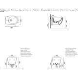 Ceramic wall-hung bidet with overflow Benken
