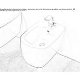 Ceramic wall-hung bidet Rutul