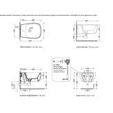 Ceramic wall-hung bidet Paratico