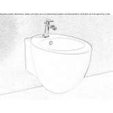 Ceramic wall-hung bidet Regimin