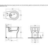 Ceramic bidet mounted to the floor Harpole