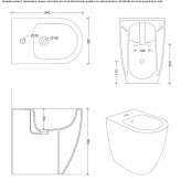 Bidet ceramiczny montowany do podłogi Mailat