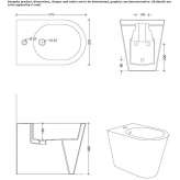Ceramic bidet mounted to the floor Bergem