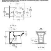 Ceramic bidet mounted to the floor Joachin