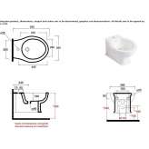 Wiszący, szklisty bidet chiński Fizes