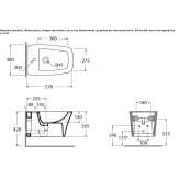 Ceramic wall-hung bidet with overflow Carver