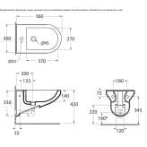 Ceramic wall-hung bidet Radkow