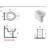 Bidet szklisty, montowany do podłogi, z przelewem Fizes