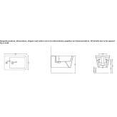 Ceramic wall-hung bidet with overflow Bergem