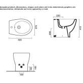 Ceramic bidet mounted to the floor Benken