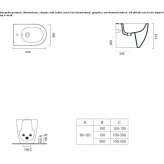 Ceramic floor bidet with overflow Irondale