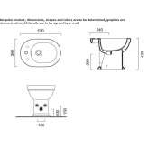 Ceramic floor bidet with overflow Neponsit