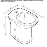 Bidet porcelanowy montowany do podłogi Olyphant