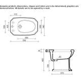 Ceramic bidet mounted to the floor Gromnik