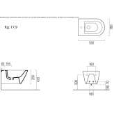 Ceramic wall-hung bidet with overflow Woumen