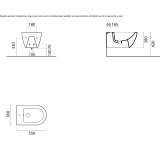 Bidet ceramiczny wiszący z powrotem do ściany Sanem