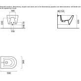 Wall-hung bidet with overflow Besleney