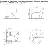 Floor bidet with overflow Laxton