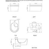 Ceramic wall-hung bidet Izimsa