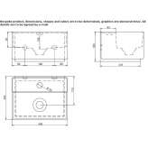 Rectangular ceramic washbasin for wall mounting Varshets