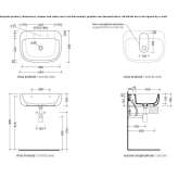 Ceramic washbasin for wall mounting Rutul