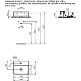 Rectangular ceramic washbasin for wall mounting Niksic