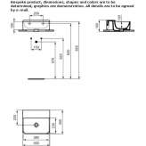 Rectangular ceramic countertop washbasin Niksic