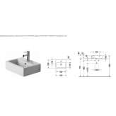 Rectangular ceramic washbasin Dorolt