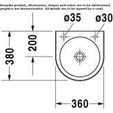 Round ceramic washbasin Claxton