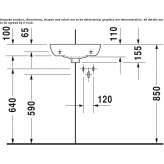 Corner washbasin with overflow Atoka