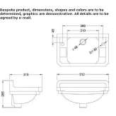 Porcelain glass hand washbasin with towel rack Schitu