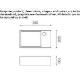 Rectangular countertop washbasin Quelove