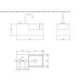Prostokątna umywalka montowana do ściany Silopi